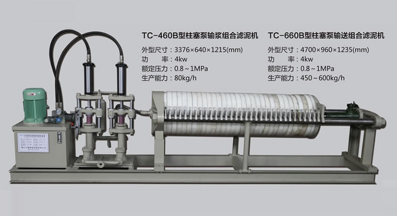 TC-460B型柱塞泵輸送組合濾泥機(jī)機(jī)